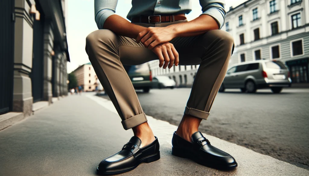 How To Wear Black Shoes With Khaki Pants